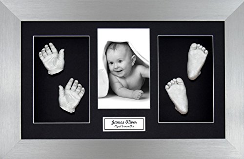Комплект за леене отпечатъци от ръцете на дете-близнак / Оловен рамка / сребърни отливки от BabyRice