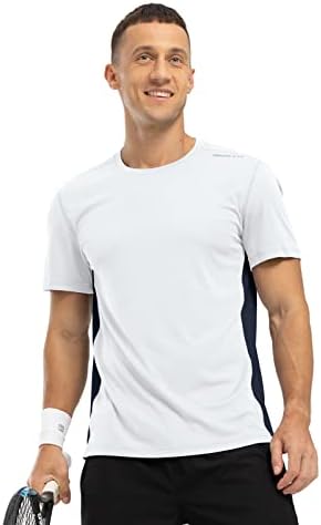 Мъжки ризи с къси ръкави за голф YSENTO с Кръгло деколте и Къс ръкав UPF 50 +, Абсорбиращи Влагата, бързо съхнещи Ризи За Бягане