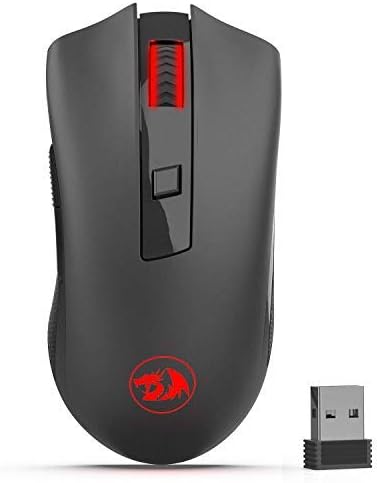 Redragon M652 Оптична Безжична Мишка С 2.4 G с USB-приемник, Преносими Игрови и Офис на Мишката, 5 Регулируеми Нива DPI, 6 Бутона за настолни компютри MacBook, Лаптопи, КОМПЮТРИ, Лапт