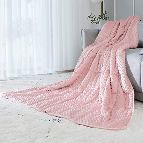 Двустранно утяжеленное одеяло ALANSMA за целия сезон, луксозни кадифе, топло и прохладно, Утяжеленное одеяло за възрастни и деца