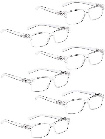 LUR 6 опаковки, прозрачни очила за четене + 3 опаковки очила за четене в полукадровой рамка (общо 9 двойки ридеров + 3,50)
