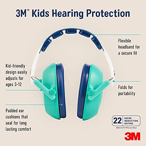3M WorkTunes Connect + Гел Възглавница За защита на Слуха и 3M Детска Защита на слуха, Зелен