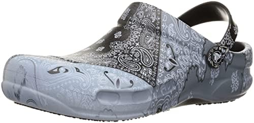 Crocs Унисекс За възрастни, Мъжки и Дамски Работна обувки за Бистро, Устойчиви На Хлъзгане, с принтом Bandanas, 8 щатски долара
