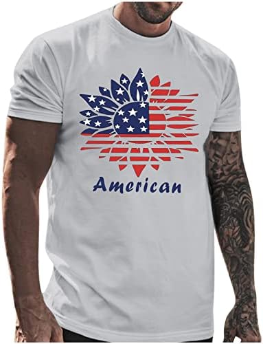 Мъжки Ризи на 4 юли, Тениски с Флага на САЩ, Тениска с Флага на САЩ, Денят на Независимостта, Ежедневни Блузи С Принтом на Американското