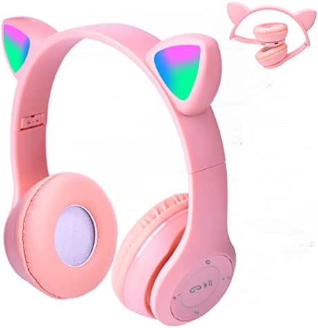 Детски Bluetooth слушалки с кошачьими уши с микрофон, Безжичен / Жичен Сгъваема носи етикет за услугата слушалки arVin с led подсветка