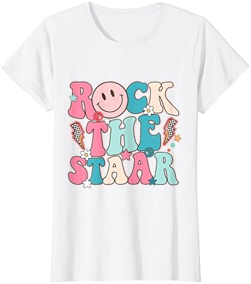 Мотивационни тениска Rock The Staar За учители в Ден на изследване Rock The Test