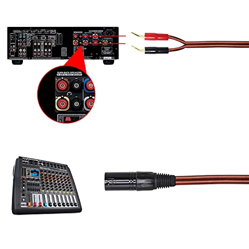 Кабел динамиката на XMSJSIY XLR към штекеру, съединители XLR с 3 контакти в Двоен 2 мм мъжки аудио кабел OFC HiFi Тел Динамика за