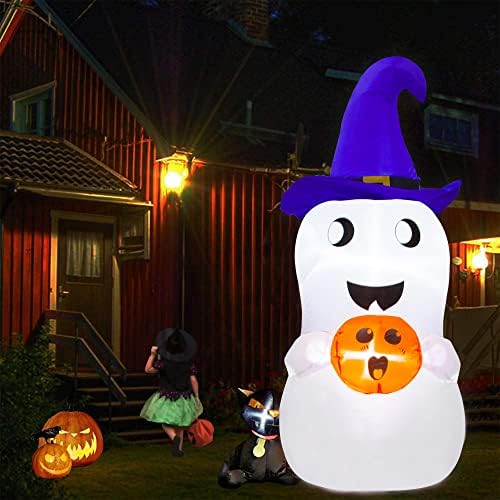 5-Подножието Гигантски Надуваеми Украса за Хелоуин на открито, Надуваеми Декорации за двор на Хелоуин с вградена мига на led осветление,