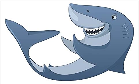 Керамични Държач за четка за зъби с участието на Лунната Акули, Забавен Cartoony Герой на Однотонном фон, Декоративна Универсален