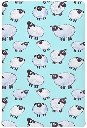 Сладки чаршафи за легла с овечками за момчета и момичета, Кърпи за опаковане и игри, Дишащи кухненски кърпи за яслите, Чаршаф за