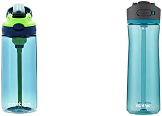 Бутилка за вода Contigo Kids с рециклирани соломинкой AUTOSPOUT, 20 грама, Боровинките, Зелена Ябълка и бутилка за вода AUTOSPOUT,