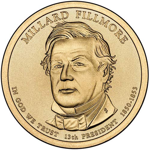 2010 P Позиция B Сатинировка Millard Fillmore Президентски Dollar Choice Не Обращающийся монетен двор на САЩ