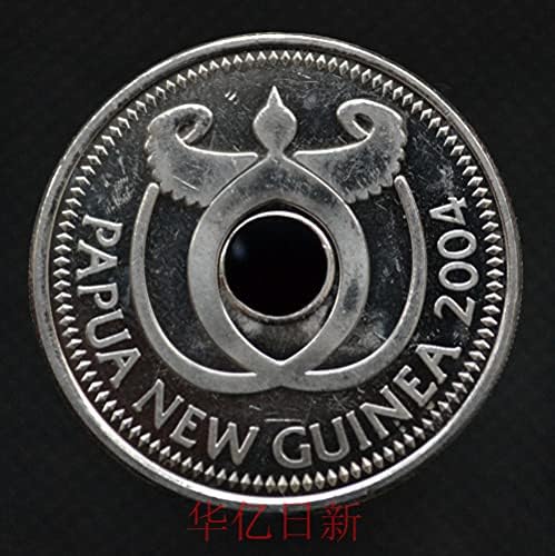 Монети от Папуа-Нова Гвинея 1 Knna Нова Случайна Куха Монета KM66A Крокодил 33 мм