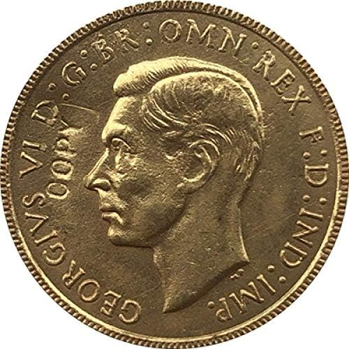 Монета на Повикване 1937 година Суверен на Обединеното Кралство - Монети Джордж VI Копие Колекция подражаний Подарък Колекция от