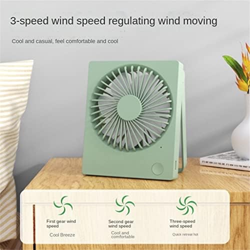 SCDCWW Преносим Настолен Вентилатор за Охлаждане, USB Настолен Вентилатор Мини Въздушен Охладител с Регулируем Ъгъл на Въртене за Офис, домакинство (Цвят: зелен, размер