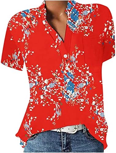 Тениски от Ликра за Жени, Ризи с Къс Ръкав, Блузи, Модни и Ежедневни Свободна Туника с V-образно деколте, Блузи с Дълъг Ръкав