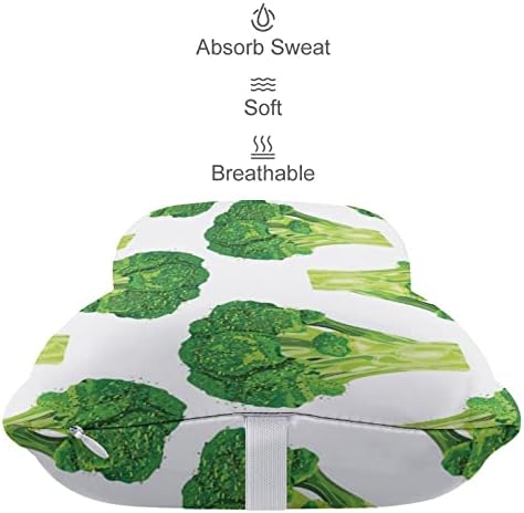 Свежа зелена Автомобилната въздушна Възглавница за шията от Броколи, Комплект от 2 Удобни Възглавници За Подкрепа на врата, облегалката