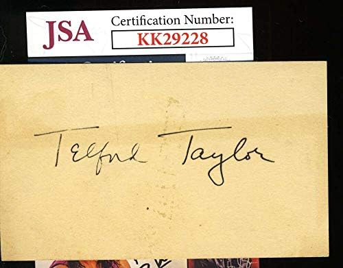 Телфорд Тейлър, главен Изпълнителен директор на JSA Собственоръчно Подписани Изсечен Автограф на адвокат в процеса на Нюрнбергском