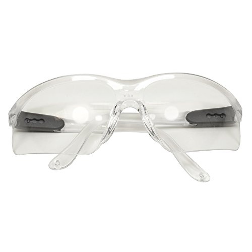 Защитни очила KleenGuard Visio (14471), Икономически очила за Защита от uv, устойчив на Мъгла, Прозрачни Лещи, 3-Точка прибиращи сребърен лък тел, 12 двойки / калъф