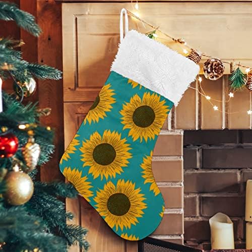 Коледни Чорапи С Жълто Модел Семки, Синьо-Бели Плюшени Белезници От Мерсеризованного Кадифе, Семеен Празник, Персонални Голям Отглеждане,