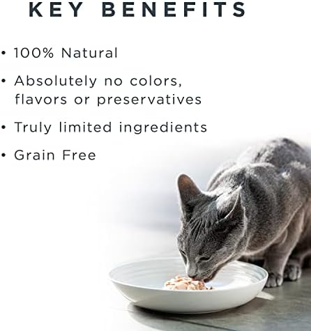 Reveal Естествена Влажна Храна за котки, 18 Пакети, Консерви от Влажна Храна за котки с ограничен брой съставки, Беззерновой Храна