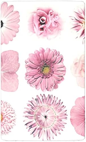 Мини-Чаршафи за легла с розови и Бели Тема, Портативни мини-Чаршафи за легла от Ултра Мек материал -Бебешки Кърпи за момичета или Момчета, 24 x 38, Изсушени Роза