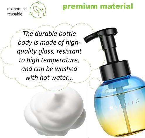 Опаковка за пенящегося сапун Mistifi Стъклена Бутилка-Помпа 280 мл (9,5 грама) FS204