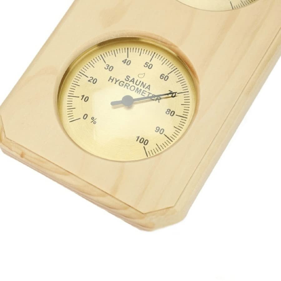 Термометър за сауна с двоен Дисплей Термометър-Влагомер за стая, 2 в 1, Дървен Термометър За Сауна, Влагомер, Влага