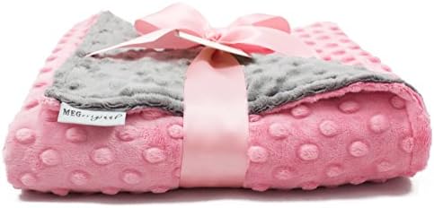 МЕГ ОРИГИНАЛНО Парижское Розово и Струя Сивото Одеяло на Фин Грах За Малки Момичета