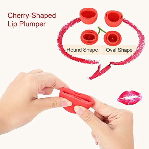 FERNIDA Cherry Lip plumper за по-Големи устни, Устройство за устни и очи 2 в 1 с Червена подсветка Devce (Бял)