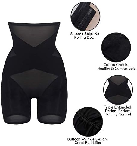 Шорти MOVWIN Корема Control Body Shaper Shorts - Коригиращо Бельо С Висока Талия, плътно Прилепнали Бедрата Гащи