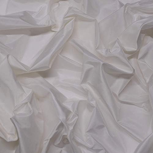 Бяла коприна тафт, коприна тъкани, двор ширина 54 инча