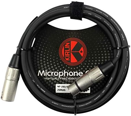 Кабел Kirlin MP-280-10/ BK - 10 метра - Микрофон, кабел XLR-XLR с черна обвивка от PVC