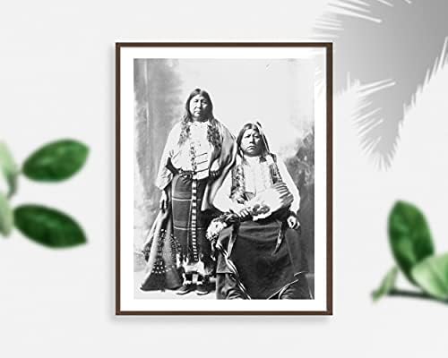 Снимка: Грант Ричардс и жена, Съпруг (а), индианците Тонкава, Северна Америка,1880-1910, Пера