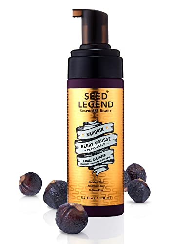 Почистващо средство за лице Seed Legend Berry Mousse - Нежно пенящееся средство за измиване на лицето с сапонинами сапунена плодове и органични съставки, естествено почиства?