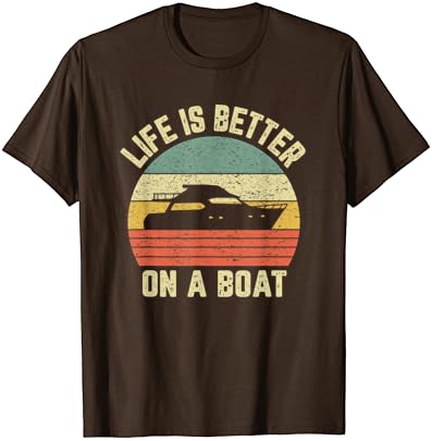 Забавна Тениска за Каране На лодка, Ретро Подарък, Тениска с Капитана на лодката, за по-добър Живот