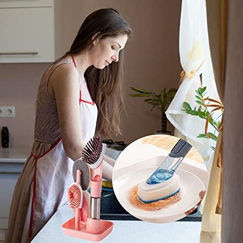 RUIVE Слама Гърне За мивки Креативна Дълга Пластмасова Четка За миене на Съдове за готвене С Дръжка За Почистване на Кухня, Трапезария