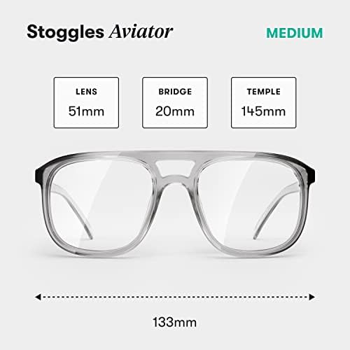 Защитни очила Stoggles - Официални - Aviator - Сертифицирани Z87.1 - фарове за Мъгла - Блокер синя светлина