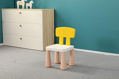 Комплект за детска маса и стол на светата троица (2 стола в комплект) - идеален за практикуване на декоративно-приложен изкуство, лека закуска, домашно обучение, изпъ