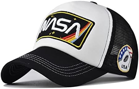 Бейзболна шапка BAIMORE НАСА Шапка с Вкара Закопчалка Отзад, Регулируемо Лоскутная Спортна Шапка на открито