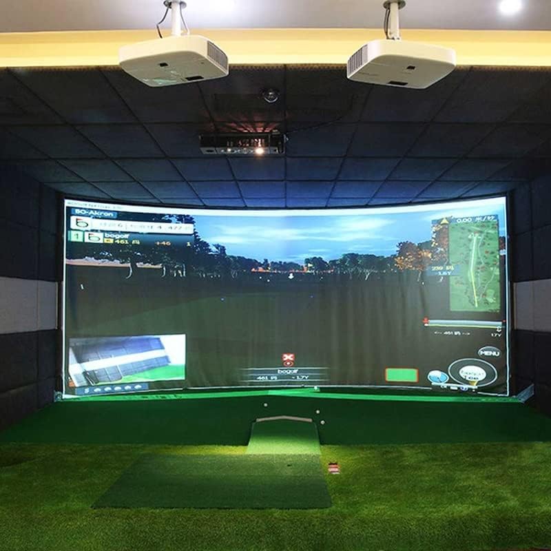 ZYZMH Симулатор на топка за голф в Шок дисплей Прожекционен Екран Вътрешен Материал от бял плат Цел за упражнения по голф (Размер: