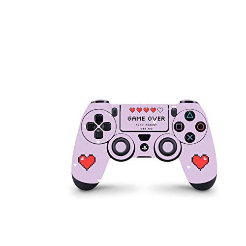 Кожата контролер ZOOMHITSKINS PS4, съвместим с контролер Playstation 4, Слот сърца Виолетово-червен цвят, сладко Кавайный, Здрав,