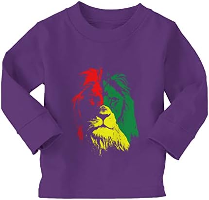 Лъвската глава Rasta - Тениска растафарианского Стил за Бебета / Деца от Futon Джърси