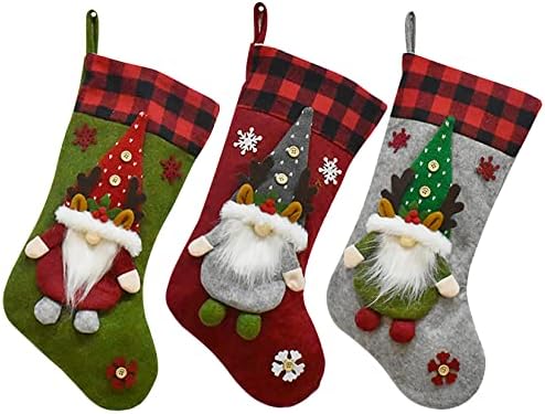 Коледни Чорапи ROGENA, Коледни Чорапи, 3 Опаковки, Коледни Украси за Дома, коледа, Коледни Украшения във формата на Елф