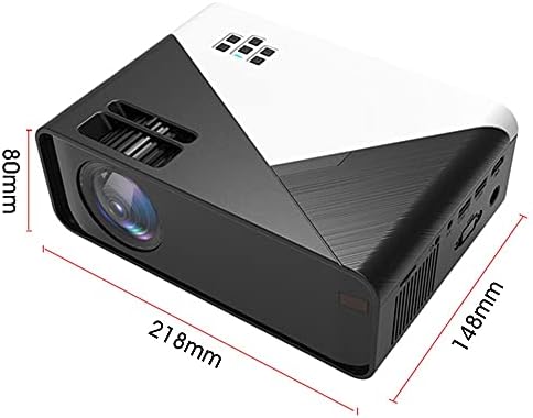KJHD Мини проектор 3500 Лумена 720P и Поддръжка на 1080P led WiFi Проектор, съвместим с домашно кино (Размер: базова версия)