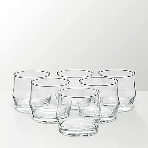 Комплект Чаши за сок/вода/Коктейл/уиски, 340 мл, Комплект от 6 чаши за вино, Прозрачен