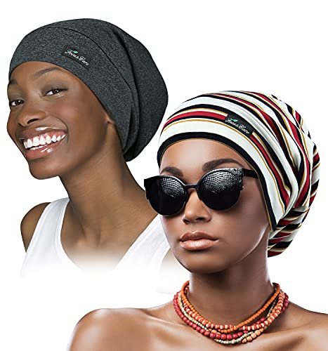 Сатен шапката FocusCare за Черни Жени с Къдрава коса в Съня си