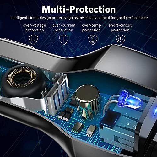Съвместима за Samsung Galaxy S22 S10 S20 S10E зарядно за Кола USB Type C, Carhope Ултра Бърз Разтегателен Двоен Адаптер за Зарядно