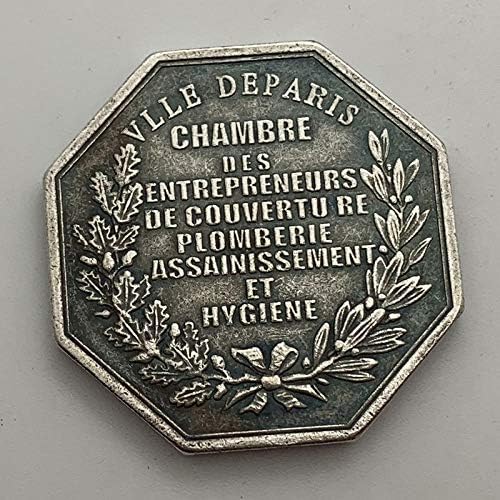 1846 Френска Осмоъгълна Плаване с Лодка Във Формата на Чужденец Любима Монета Възпоменателна Монета сребърно покритие Щастливата