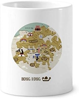 Хонг конг Традиционната Карта Порцелан Притежателя Дръжка за четка За зъби, Чаша Керамична Чиния, Чаша За Моливи